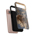 Saint Bernard Winter Rescue phone case | snowy mountain dog scene
