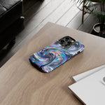 Chrome Metallic Swirl  Art Tough Phone Case