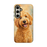Goldendoodle Fluffy Curls Portrait Art Tough Phone Case