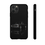 Black Classic C10 Truck Phone Case | Vintage Pickup Reflection, Minimal Auto Design