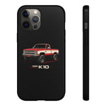 1986 Chevy K10 Red White Classic Pickup Tough Phone Case Cover