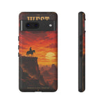 Western Sunset Cowboy Phone Case | Rugged Protective Cover