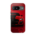 Red Mustang Art Phone Case, GT500 American Muscle Car Tough Cover