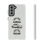 1989 Miata White Triple View Roadster Tough Phone Case Cover