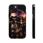 Chrome Skull Sunset Reflection Phone Case Tough Cover Gift