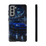 Skyline GT-R R34 Bayside Blue Tokyo Night Art Tough Phone Case