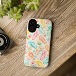 Watercolor Flip Flops pattern Tough Case | Beach Shells Phone Cover