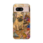Guilty French Bulldog Phone Case, Confetti Watercolor Cover