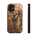 Border Terrier Earthy Watercolor Art Tough Phone Case