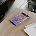 Cherub Cloud Throne Phone Case, Pastel Marble 3D Render Cover