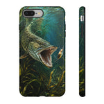 Northern Pike Phone Case, Weed Bed Fishing Strike Cover, Gift