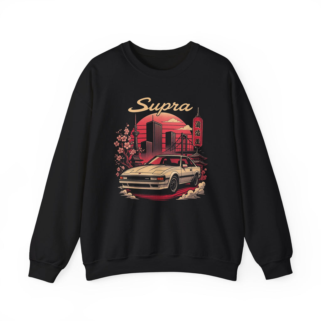 1986 Toyota Supra Crewneck Sweatshirt JDM Retro Japanese Skyline Style