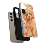 Miniature Poodle Whimsical Watercolor Art Tough Phone Case