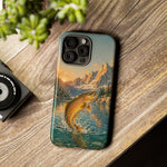 Leaping Golden Trout Lake Scene phone case | Tough Cover