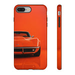 Orange 1969 C3 Phone Case, Stingray Classic Sports Car Cover, Gift