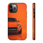 Orange 240Z Phone Case, Classic 70s JDM Sports Car Cover