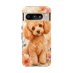 Miniature Poodle Whimsical Watercolor Art Tough Phone Case