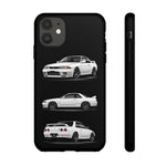 R32 Skyline Phone Case White, Three-View Vector Cover, Gift GTR Fans