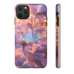 Floating Pool Deck Phone Case, Pastel Cloud 3D Render Cover