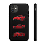 Red MR2 JDM Sports Car Phone Case Tough Multi View