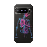 Neon Anatomical Skeleton Phone Case | Internal Displacement Art