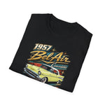 Colonial Cream 1957 Bel Air Classic Cars T-Shirt | Vintage Chevy Illustration