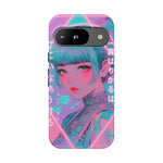 Neon Cyber Geisha phone case | Tough Case