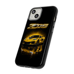 Z06 Corvette Phone Case, Yellow Neon Chrome Studio Cover
