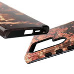 Cherry Blossom Cat Phone Case, Painterly Spring Art Cover