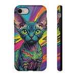 Devon Rex Cat Elf Pixie Pop Art Tough Phone Case