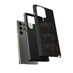 Black GNX Phone Case, Three-View Muscle Car Vector Tough Cover
