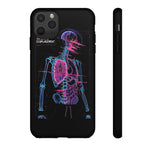 Neon Anatomical Skeleton Phone Case | Internal Displacement Art