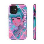 Neon Cyber Geisha phone case | Tough Case