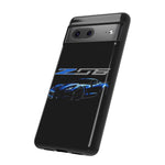 Blue C7 Z06 Sports Car Tough Phone Case Track Style Cover Gift