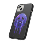 Glitch Sad Face Phone Case, Anime Melt Static Tough Cover