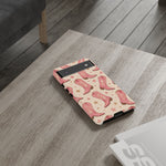 Pink Cowboy Boots phone case | Western pattern | Pastel stars
