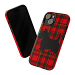 Scottish Terrier Silhouette Plaid Art Tough Phone Case