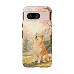Akita under Cherry Blossoms Dog Breed Phone Case