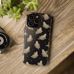 Vintage Ghost Pattern phone case | Halloween spooky stars design