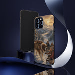 Saint Bernard Winter Rescue phone case | snowy mountain dog scene