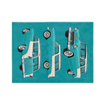 1955 Nomad Turquoise Microfiber Throw Blanket Classic Wagon Car Gift
