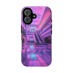 Empty Mall Escalator Vaporwave Art Tough Phone Case