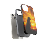Golden Retriever Golden Hour Silhouette Art Tough Phone Case