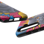 British Shorthair Round Pop Art Tough Phone Case
