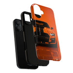 Orange Mustang Art Phone Case, GT500 American Muscle Car Tough Cover for Male