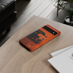 Orange Mustang Art Phone Case, GT500 American Muscle Car Tough Cover for Male