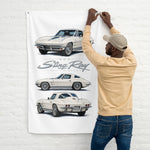 1963 Corvette Split Window White Banner 34x56 Garage Man Cave Wall Decor