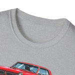 Red 1965 GTO Car Illustration T-Shirt | Classic Muscle Car Trio Tee