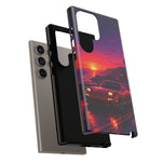 FD RX-7 Retro Sunset Sports Car Tough Case | Neon Vaporwave Beach Drive
