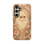 Persian Cat Floral Art Nouveau Tough Phone Case